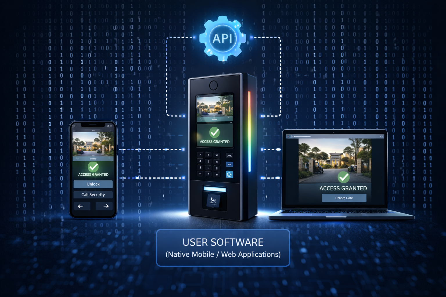 Gate control app interface